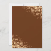 Invitation Rust Orange & Gold Frame avec Bokeh Lights (Dos)