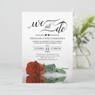 Invitation Rust Orange Rose Nous Faisons Toujours Mariage Vow