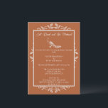 Invitation Rust Peacock Flourissant Dîner de répétition Invit<br><div class="desc">Invités Invitations à votre dîner de répétition avec une invitation à dîner de répétition mariage Rust Peacock Flourish. Le design de l'invitation présente un élégant paon orné de fleurs. Personnalisez avec les noms du marié et de la mariée avec les détails du dîner de répétition. Papier à lettres mariage supplémentaire...</div>