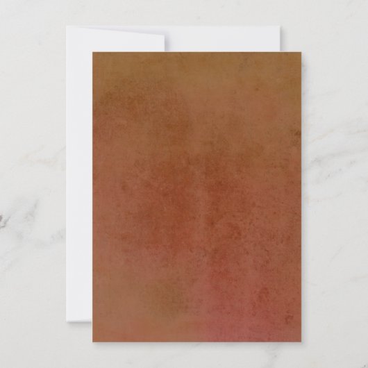 Invitation Rust Terracotta Burnt Orange Fall Enregistrer la d (Dos)