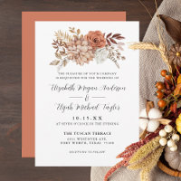 Rust Terracotta Fall Floral Mariage