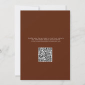 Invitation Rust Terracotta Floral QR Code Mariage (Dos)