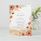 Invitation Rust Whimsical Autumnal Wedding (Debout devant)