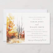 Invitation Rust Yellow Fall Paysage Plaid Revue de répétition (Devant)