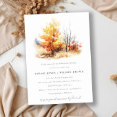 Invitation Rust Yellow Fall Paysage Plaid Revue de répétition
