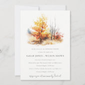Invitation Rust Yellow Fall Paysage Plaid Revue de répétition (Devant)