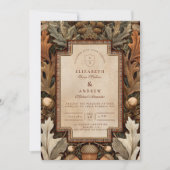 Invitation Rustic Acorn Woodland Wedding (Devant)