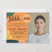 Invitation Rustic Adult Surprise 30e Anniversaire Photo (Devant)