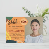 Invitation Rustic Adult Surprise 30e Anniversaire Photo (Debout devant)