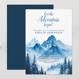 Invitation Rustic Adventure Commence la fête de retraite de l