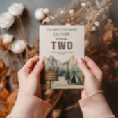 Invitation Rustic Adventure Happy Camper Deuxième Anniversair