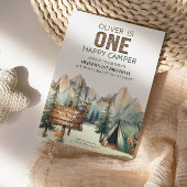 Invitation Rustic Adventure Happy Camper Premier Anniversaire