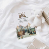 Invitation Rustic Adventure Happy Camper Premier Anniversaire