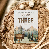 Invitation Rustic Adventure Happy Camper Troisième Anniversai