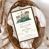 Invitation Rustic Adventure lance l'invitation Baby shower ga