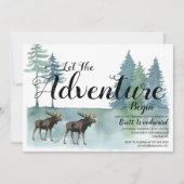 Invitation Rustic Adventure Moose Boy Camping Anniversaire (Devant)