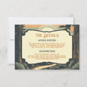 Invitation Rustic Adventure Mountain Forest Détails du Mariag (Devant)