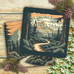 Invitation Rustic Adventure Mountain Mariage<br><div class="desc">L'aventure vous attend ! Forêt boisée fabuleuse avec chaîne de montagnes et sentier fluvial avec coucher de soleil. Couleurs bouchées de verdure, terre cuite claire et crème, rappelant une vieille carte postale. Parfait pour le couple qui aime le camping, les sports d'aventure, le randonnée ou juste le grand extérieur. Tout...</div>