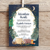 Invitation Rustic Adventure Night Sky Baby shower virtuel
