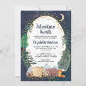 Invitation Rustic Adventure Night Sky Baby shower virtuel (Devant)
