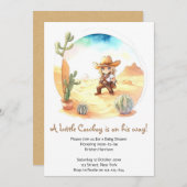 Invitation Rustic Adventure Wild West Cowboy Baby shower (Devant / Derrière)