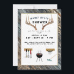 Invitation Rustic Antlers Manly Stuples Couples Wedding showe<br><div class="desc">Invitation Wedding shower Couples. De grands cadeaux pour lui. Rustique. Antlers.</div>