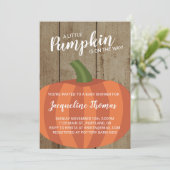 Invitation Rustic Automne Citrouille Baby shower (Debout devant)