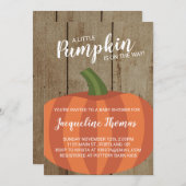 Invitation Rustic Automne Citrouille Baby shower (Devant / Derrière)