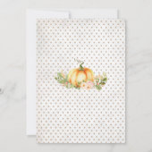 Invitation Rustic Automne Citrouille Baby shower Automne Flor (Dos)