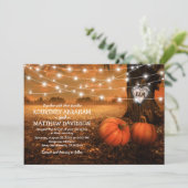 Invitation Rustic Automne Citrouille Mariage Woodland (Debout devant)
