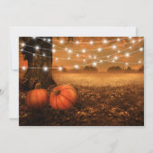 Invitation Rustic Automne Citrouille Mariage Woodland (Dos)