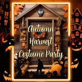 Invitation Rustic Automne Harvest Farmhouse Costume Party