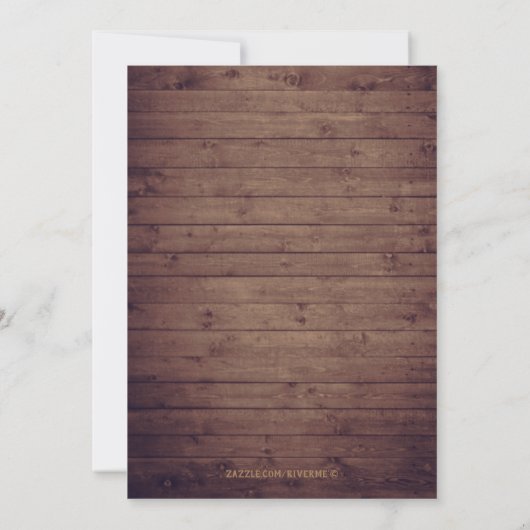 Invitation Rustic Automne laisse String Light Rehearer Dîner (Dos)