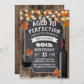 Invitation Rustic Automne part 60e Anniversaire Fête du Vin (Devant / Derrière)