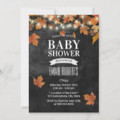 Invitation Rustic Automne quitte le Baby shower de tableau no (Devant)