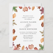 Invitation Rustic Automne quitte Mariage de automne (Devant)