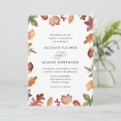 Invitation Rustic Automne quitte Mariage de automne (Debout devant)