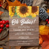 Invitation Rustic Automne Sunflower Oh Baby shower
