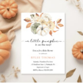 Invitation Rustic Autumn Foliing Citrouille Baby shower d'aut