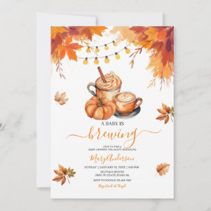 Invitation Rustic Baby brasse baby shower automne automne
