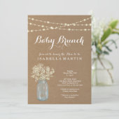 Invitation Rustic Baby Brunch (Debout devant)