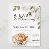 Invitation Rustic Baby est en train de brasser le Baby shower (Devant)