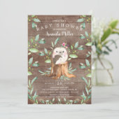 Invitation Rustic Baby Hedgehog et maman Baby shower (Debout devant)