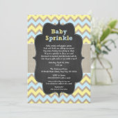 Invitation Rustic Baby Sprinkle / baby shower neut (Debout devant)