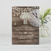 Invitation Rustic Baby's Breath Flower Barn Fairytale Mariage (Debout devant)
