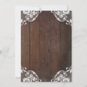 Invitation Rustic Baby's Breath Mason Jar Lights Lace Mariage (Dos)