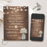 Invitation Rustic Baby's Breath String éclaire Mariage offici<br><div class="desc">Donnez le ton à votre mariage rustique avec notre Rustic Baby's Breath String Lights Formal Faire-part de mariage. Le souffle délicat du bébé et les charmantes lampes à cordes sur cette invitation capturent parfaitement l'atmosphère romantique et intime d'un mariage de campagne. Avec le téléchargement numérique, vous pouvez facilement l'imprimer à...</div>