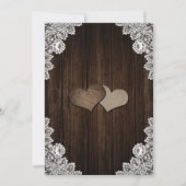 Invitation Rustic Baby's Breath Wood Mason Jar Mariage (Dos)