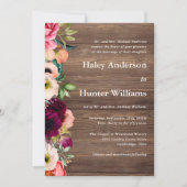 Invitation Rustic Barn Boho Botanique Mariage (Devant)