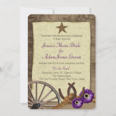 Invitation Rustic Barn Horseshoes et Gerbera Daisy (Devant)